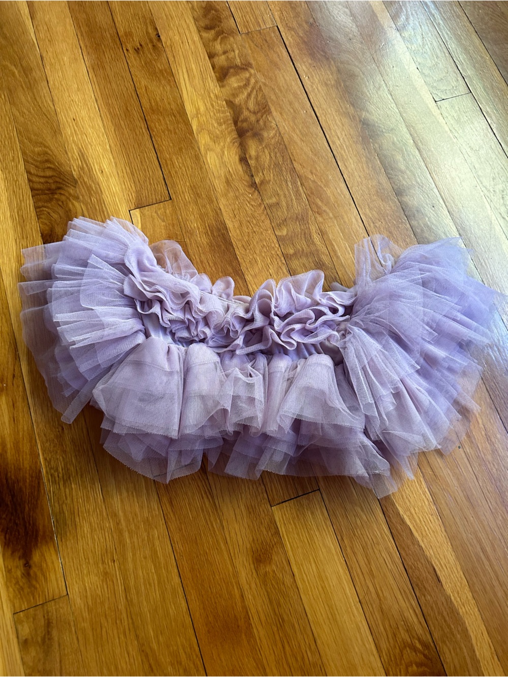 Free People Lilac Ruffled Tulle Crop Top